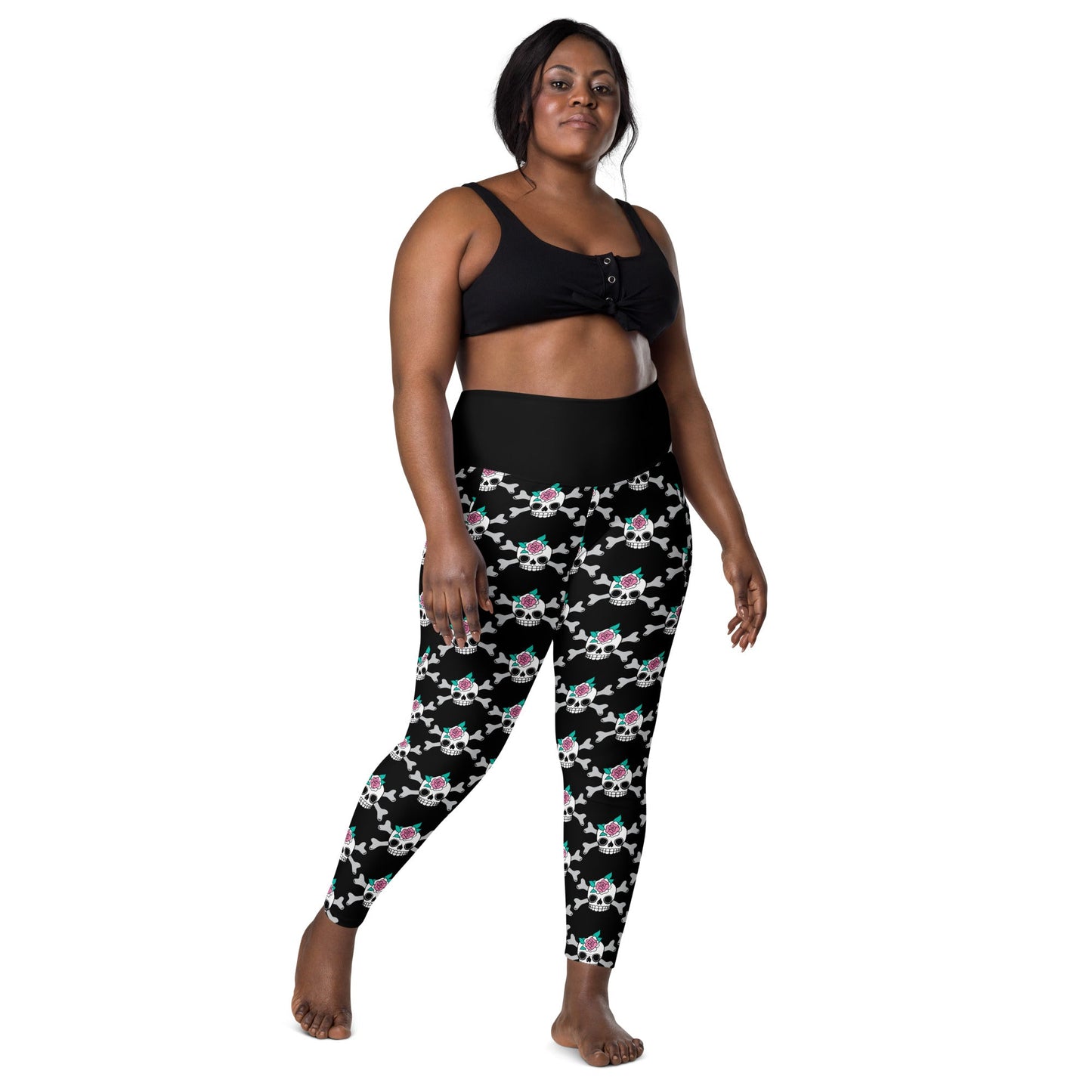 Leggings With Pockets - SKULLROSE black