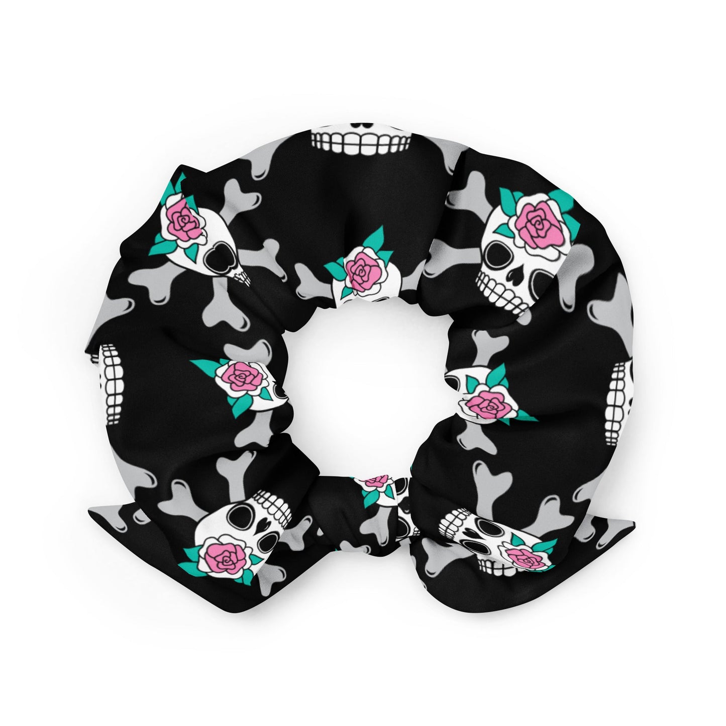 Scrunchie - SKULLROSE black
