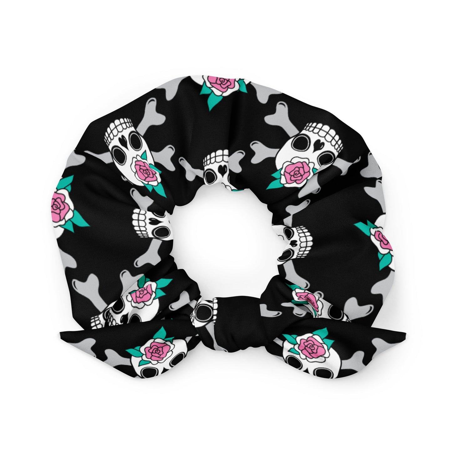 Scrunchie - SKULLROSE black