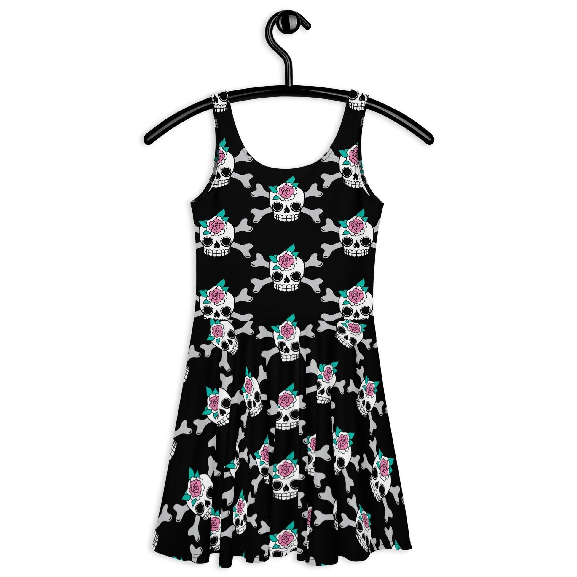 Skater Dress - SKULLROSE black