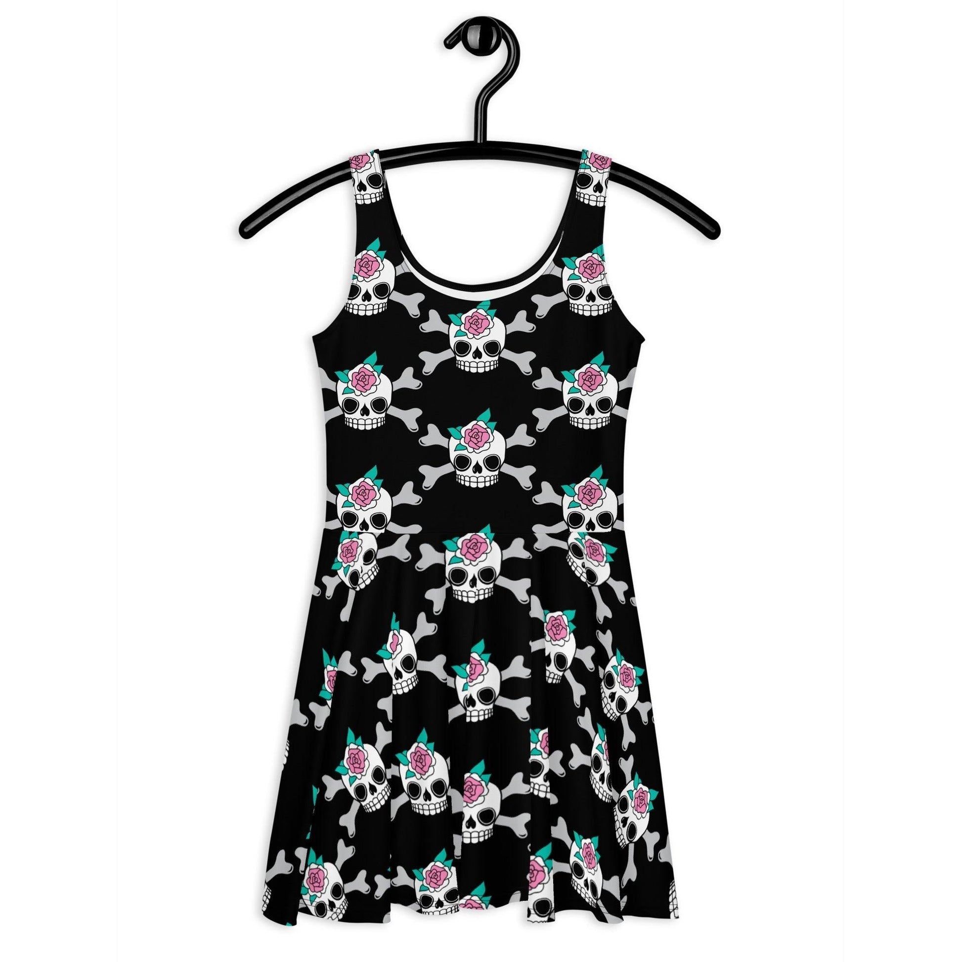 Skater Dress - SKULLROSE black