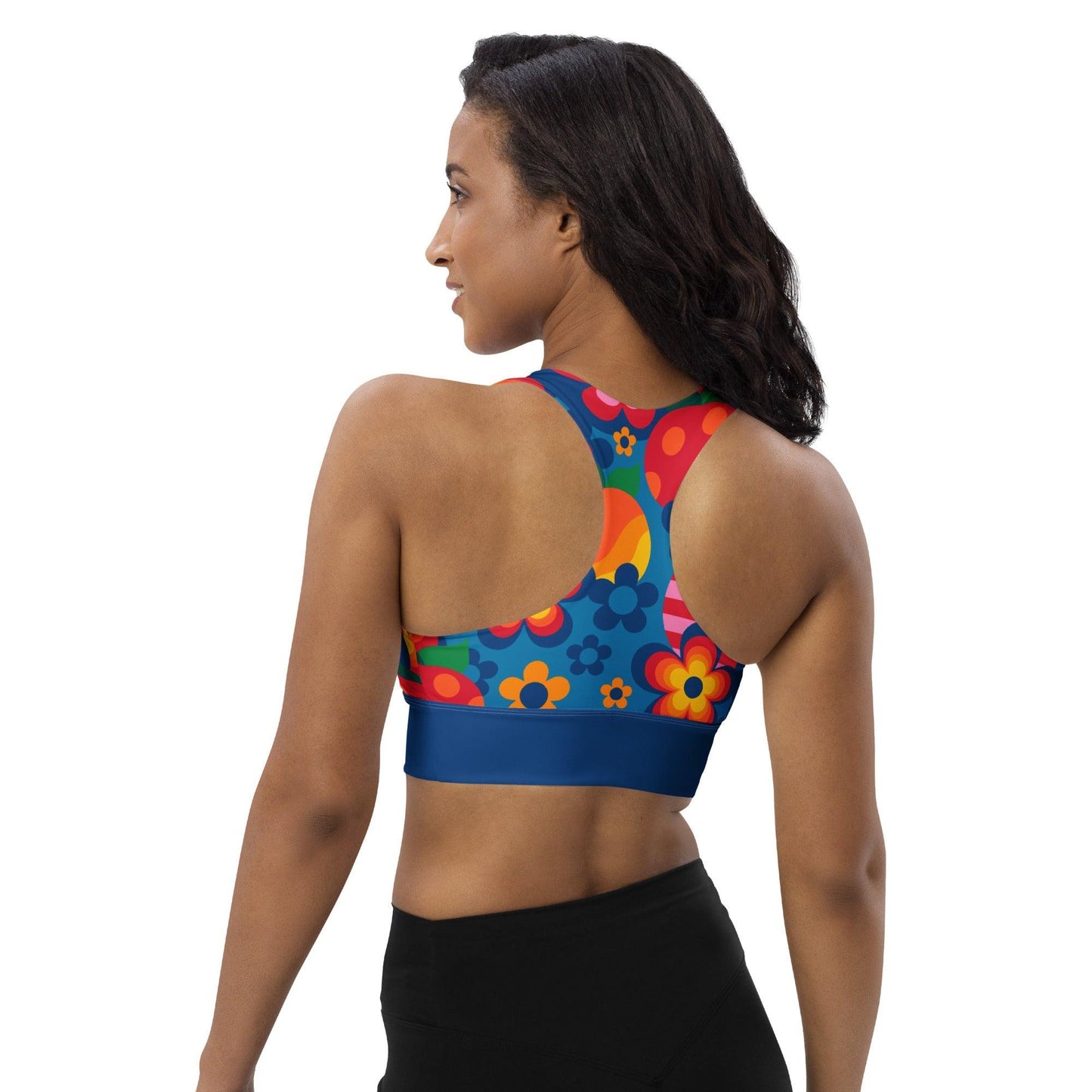 Sports Bra - APPLEMANIA blue - Fun Apple Print