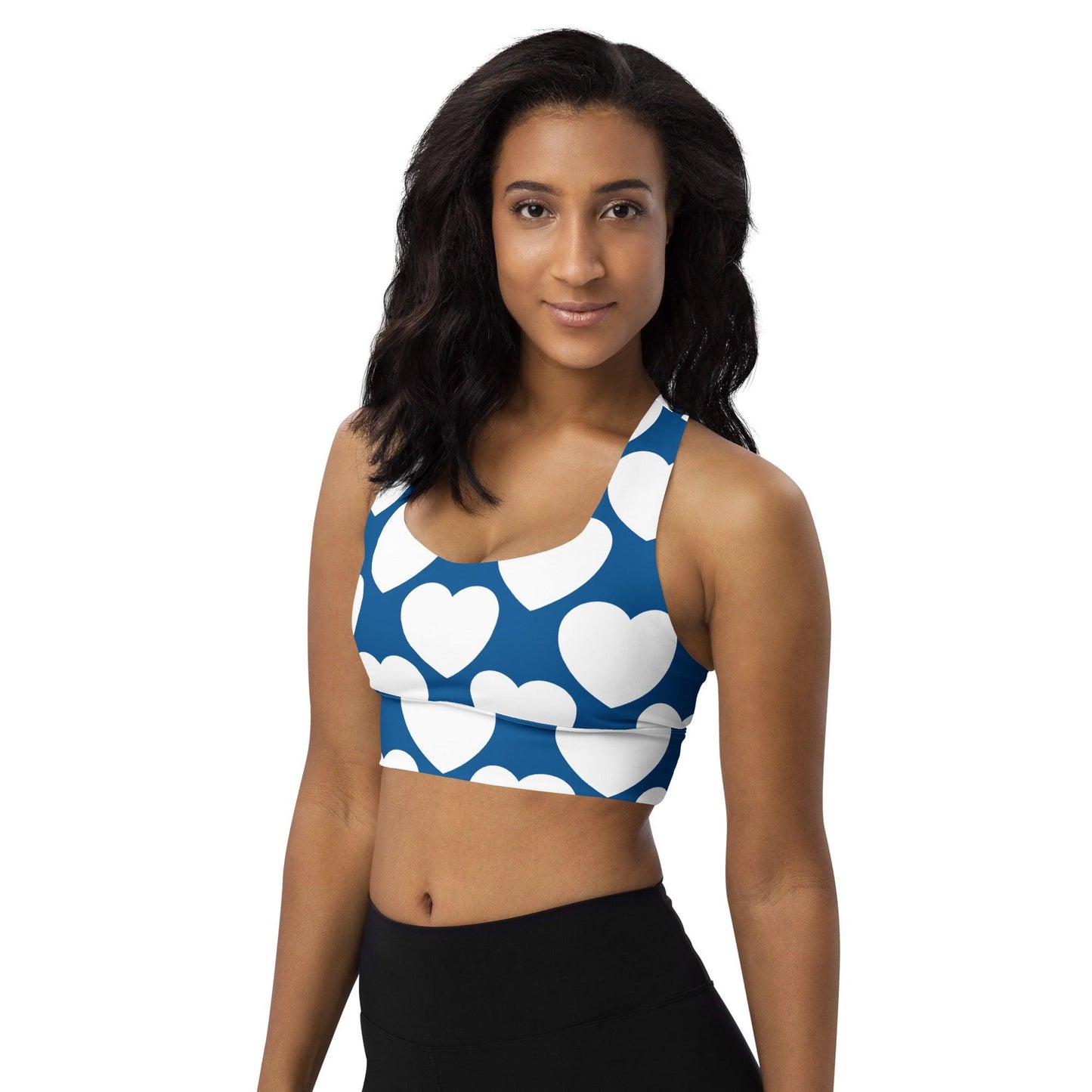 Sports Bra - ELLIE LOVE fin - Bold Heart Print