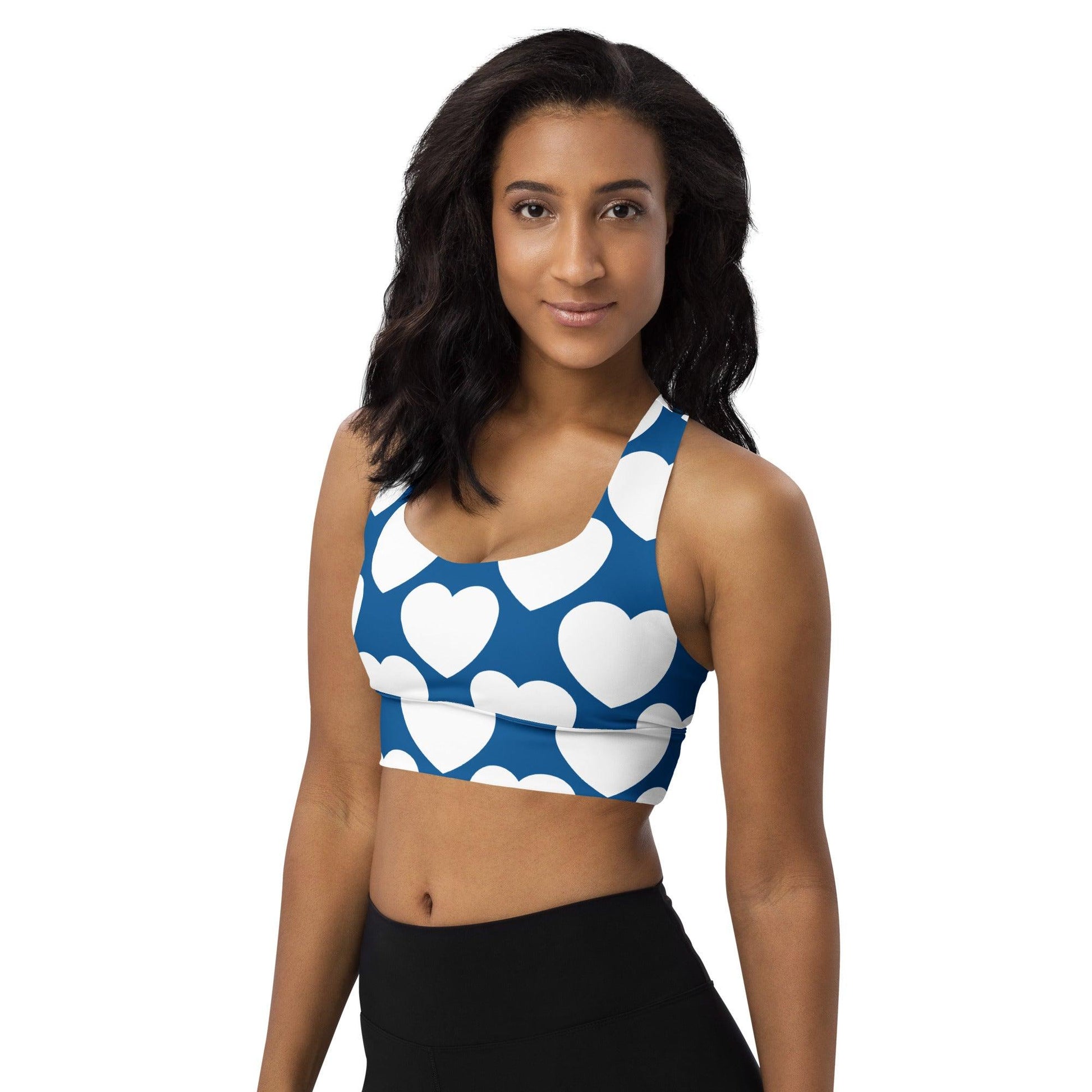 Sports Bra - ELLIE LOVE fin - Bold Heart Print