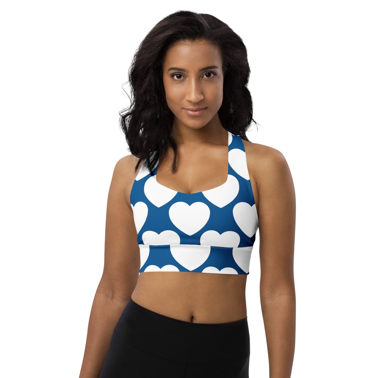 Sports Bra - ELLIE LOVE fin - Bold Heart Print