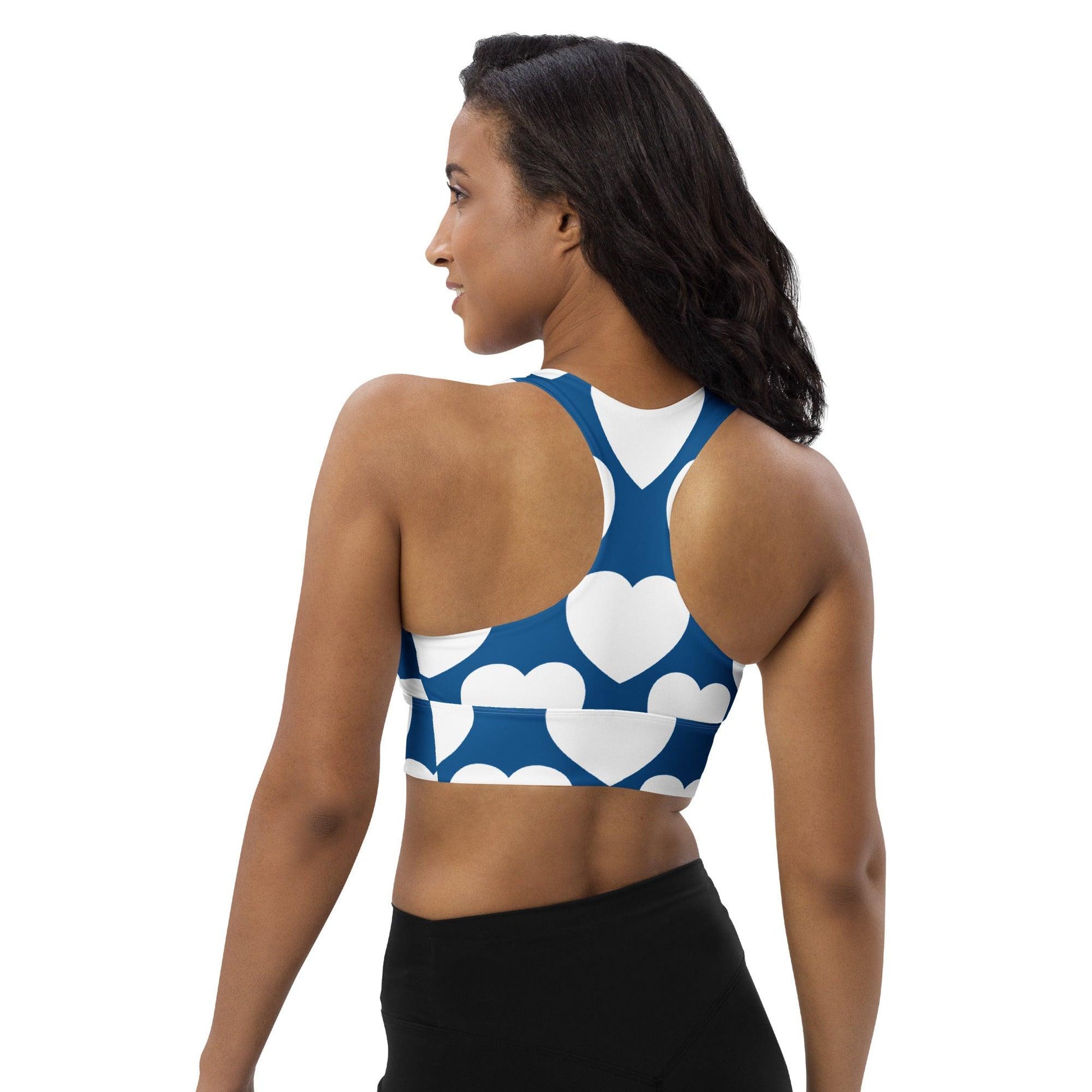Sports Bra - ELLIE LOVE fin - Bold Heart Print