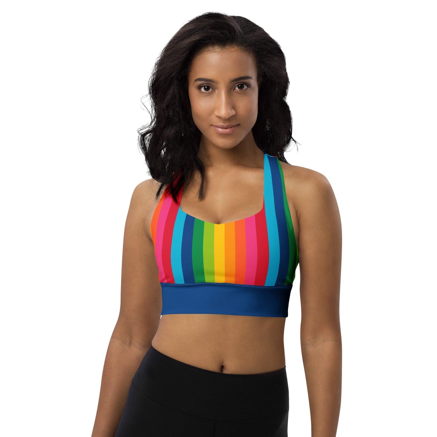 Sports Bra - RAINBOW STRIPE vertical