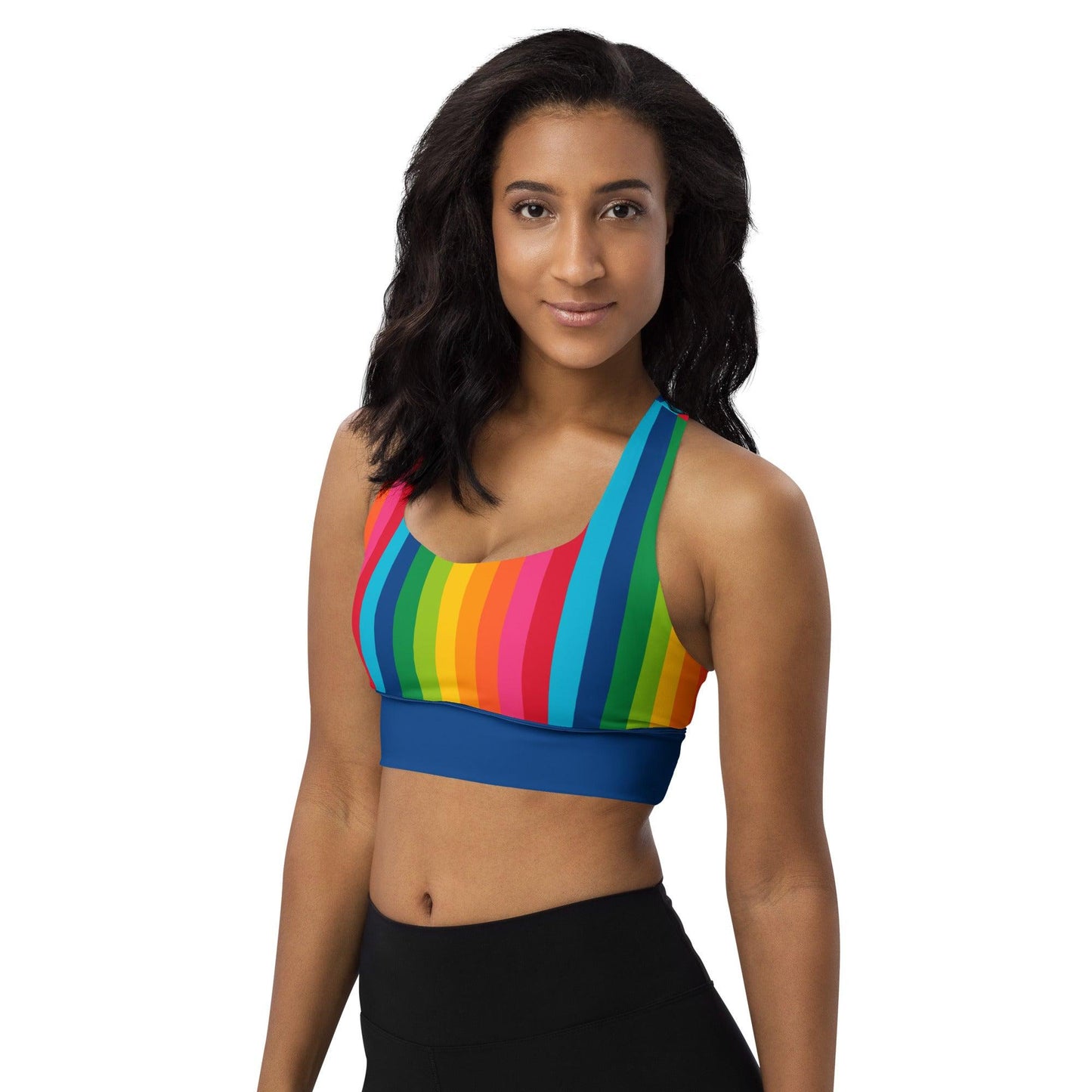 Sports Bra - RAINBOW STRIPE vertical