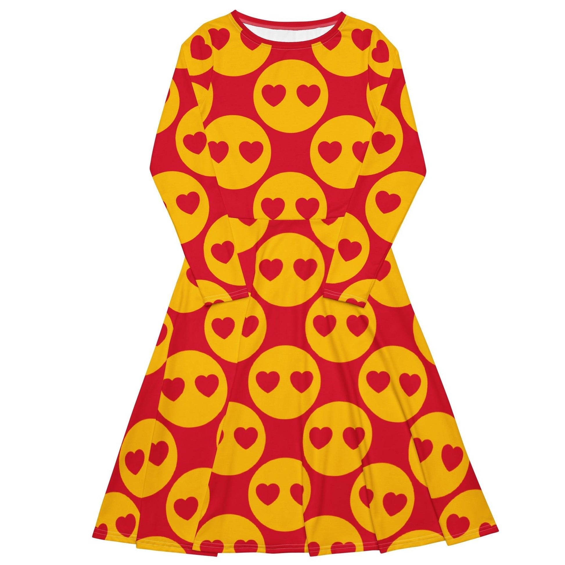 Midi dress - SUPERHAPPY - Sunshine and hearts print 6XL