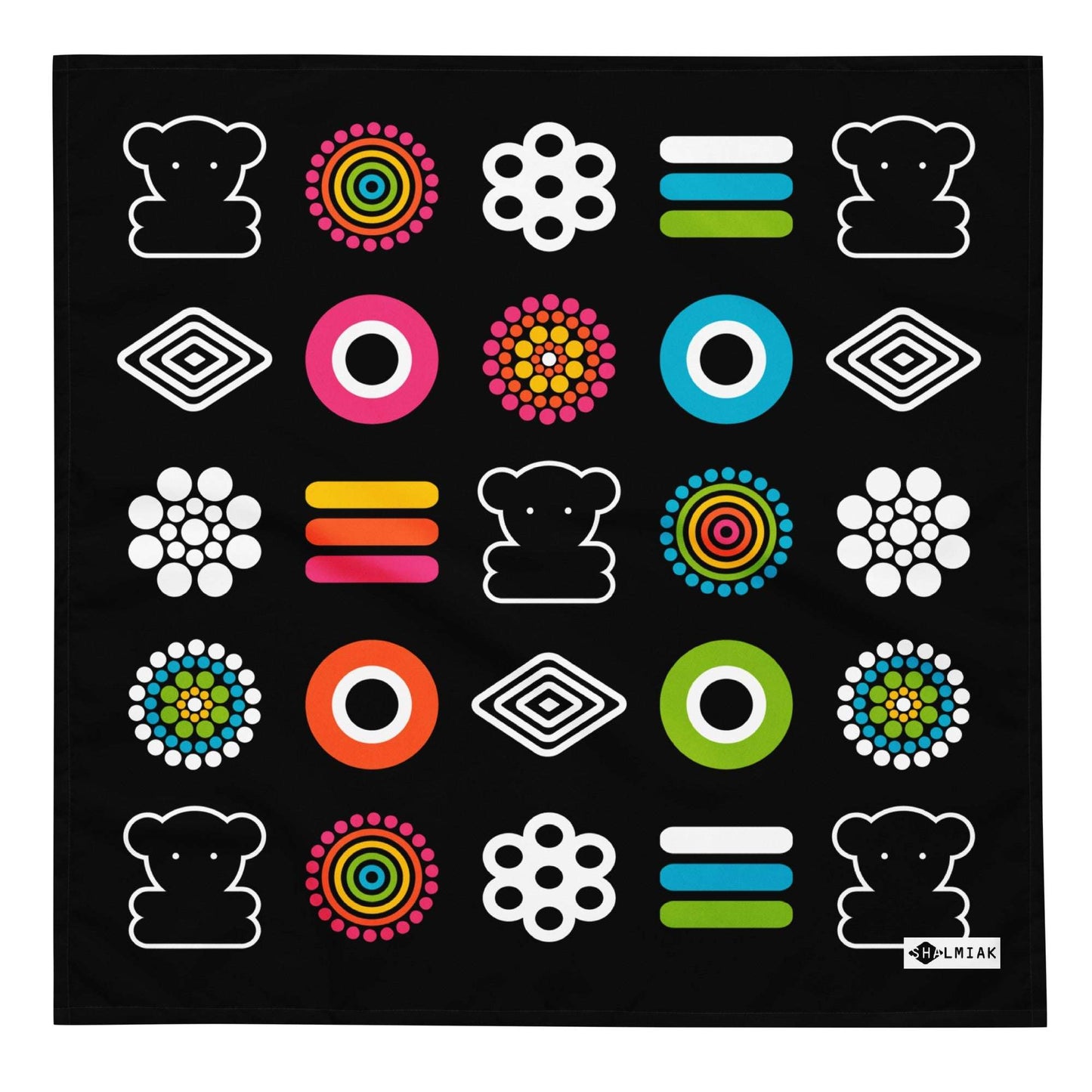 Bandana - SWEET CANDY - Colorful candy print L