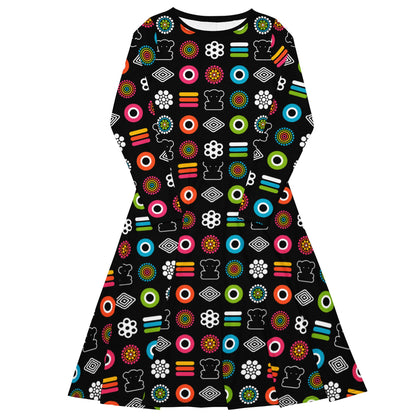 Midi Dress - SWEET CANDY - Colorful Candy Print