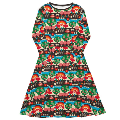 Midi dress - SWEET DAYS - Vintage candy print 6XL