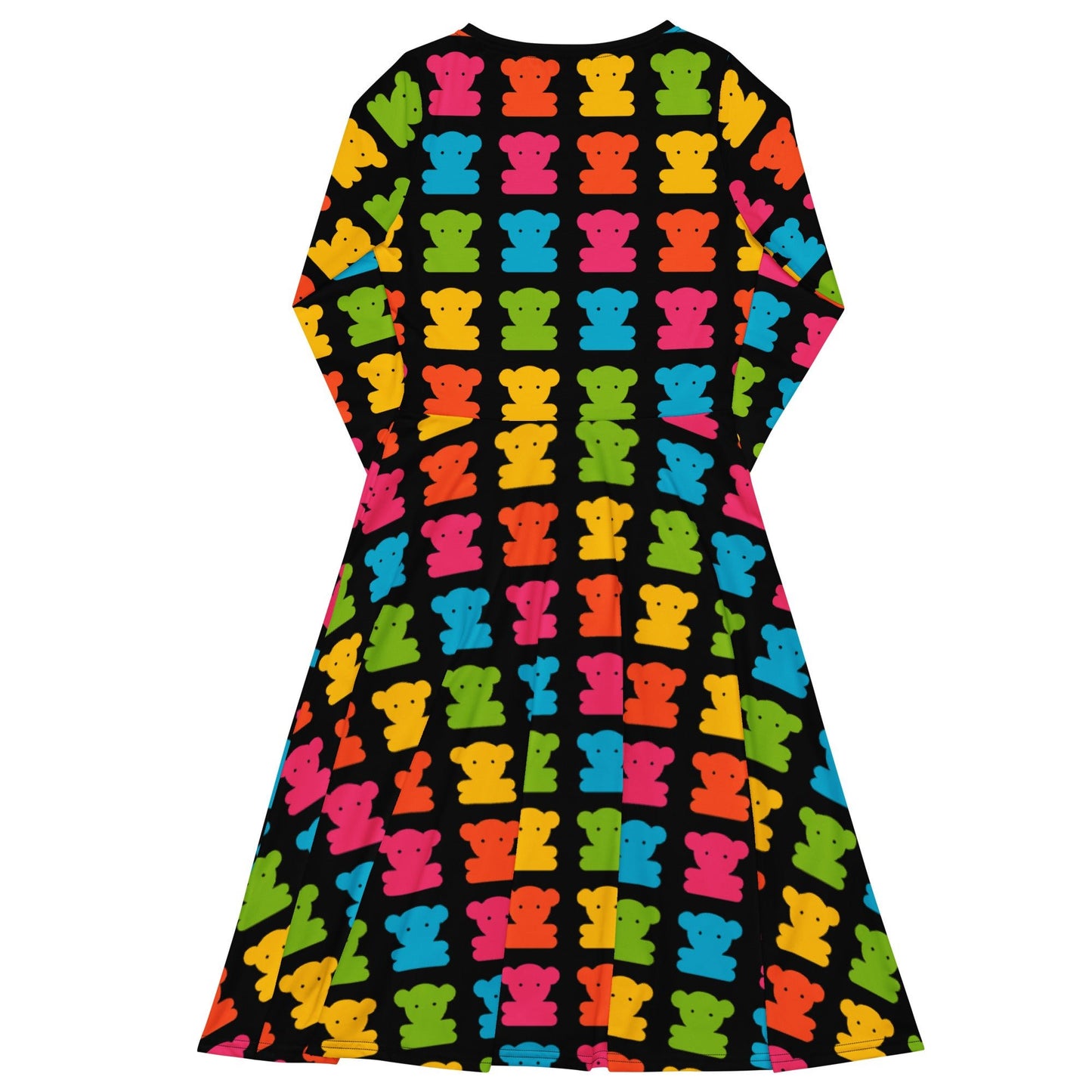 Midi Dress - SWEET TEDDY happy black