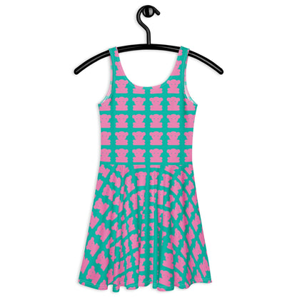Skater Dress - SWEET TEDDY pink mint