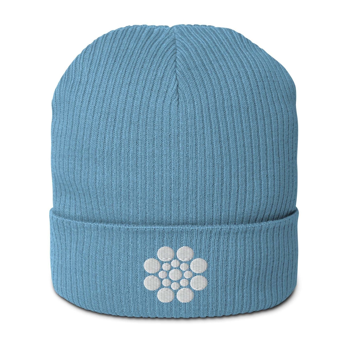 Beanie - SWEET white Light Avio Blue