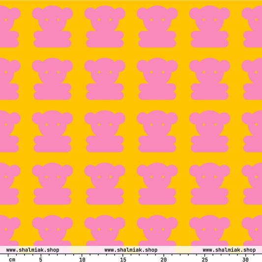 SWEET TEDDY pink yellow | SHALMIAK