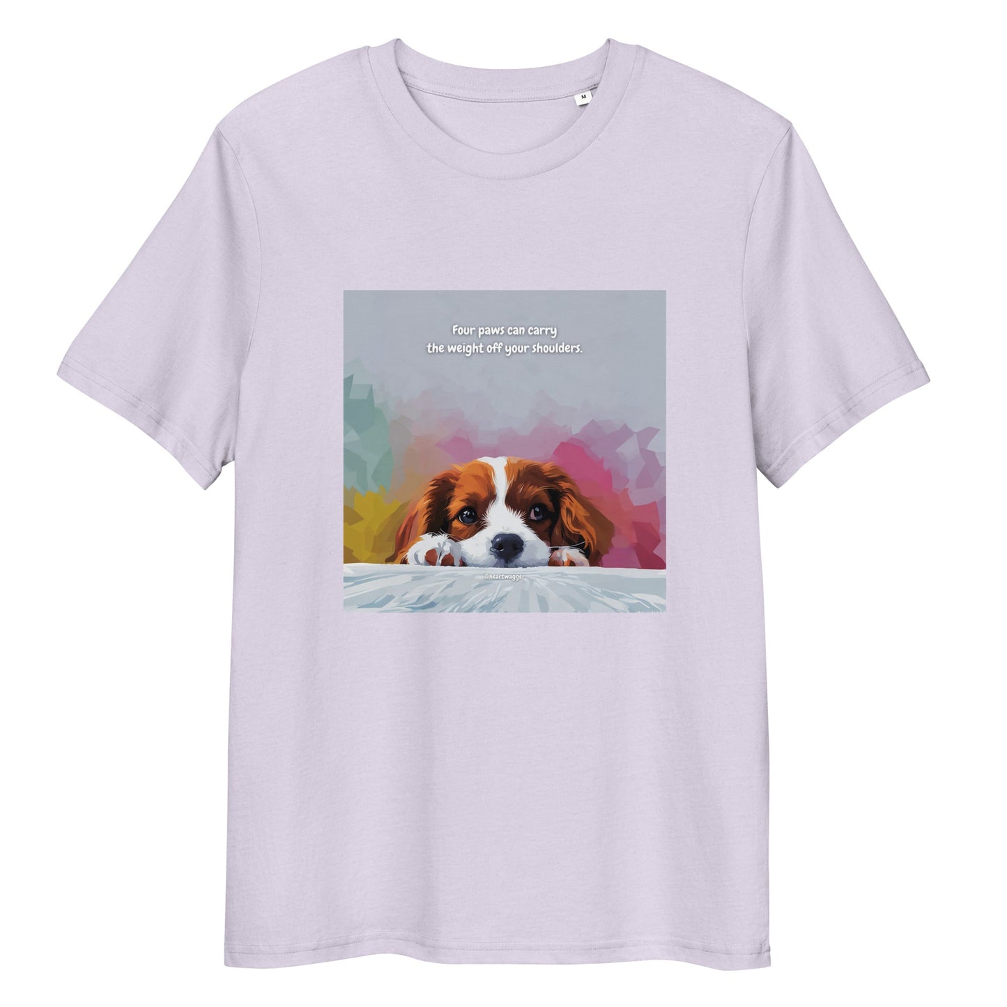 T-Shirt - Four paws can carry the weight off your shoulders Lavender
