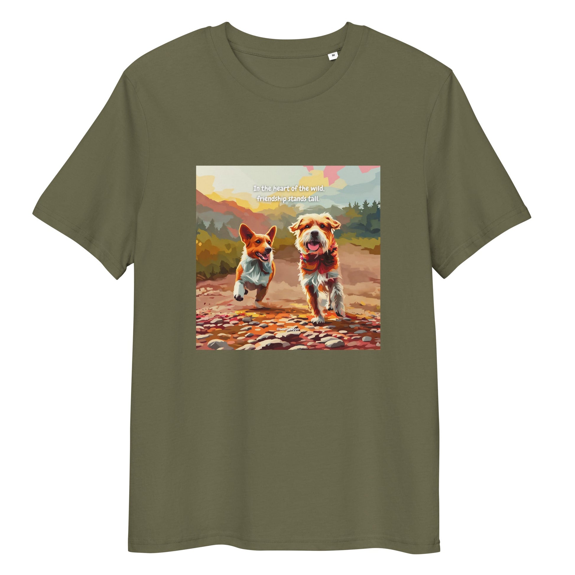 T-Shirt - In the heart of the wild, friendship stands tall Khaki