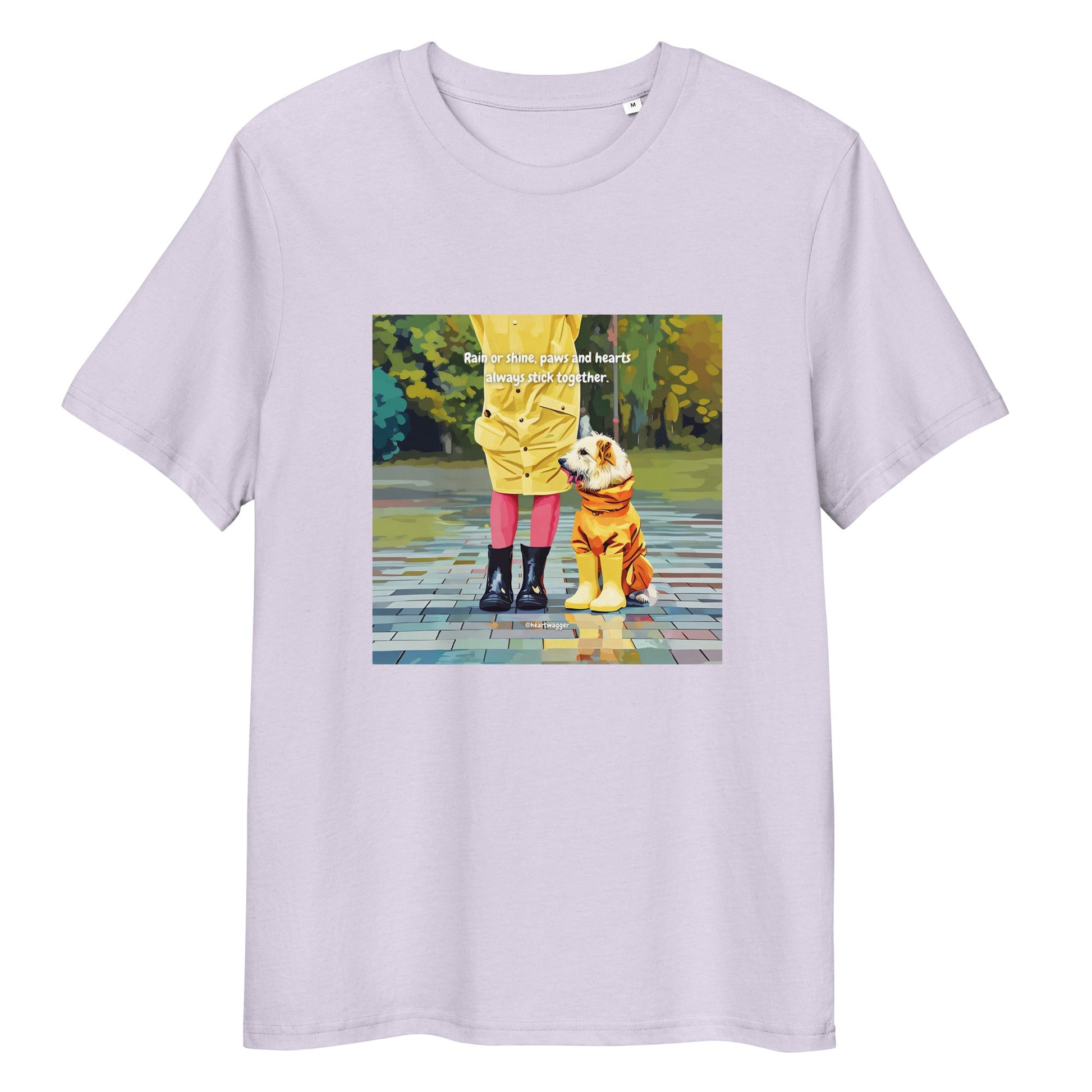 T-Shirt - Rain or shine, paws and hearts always stick together Lavender