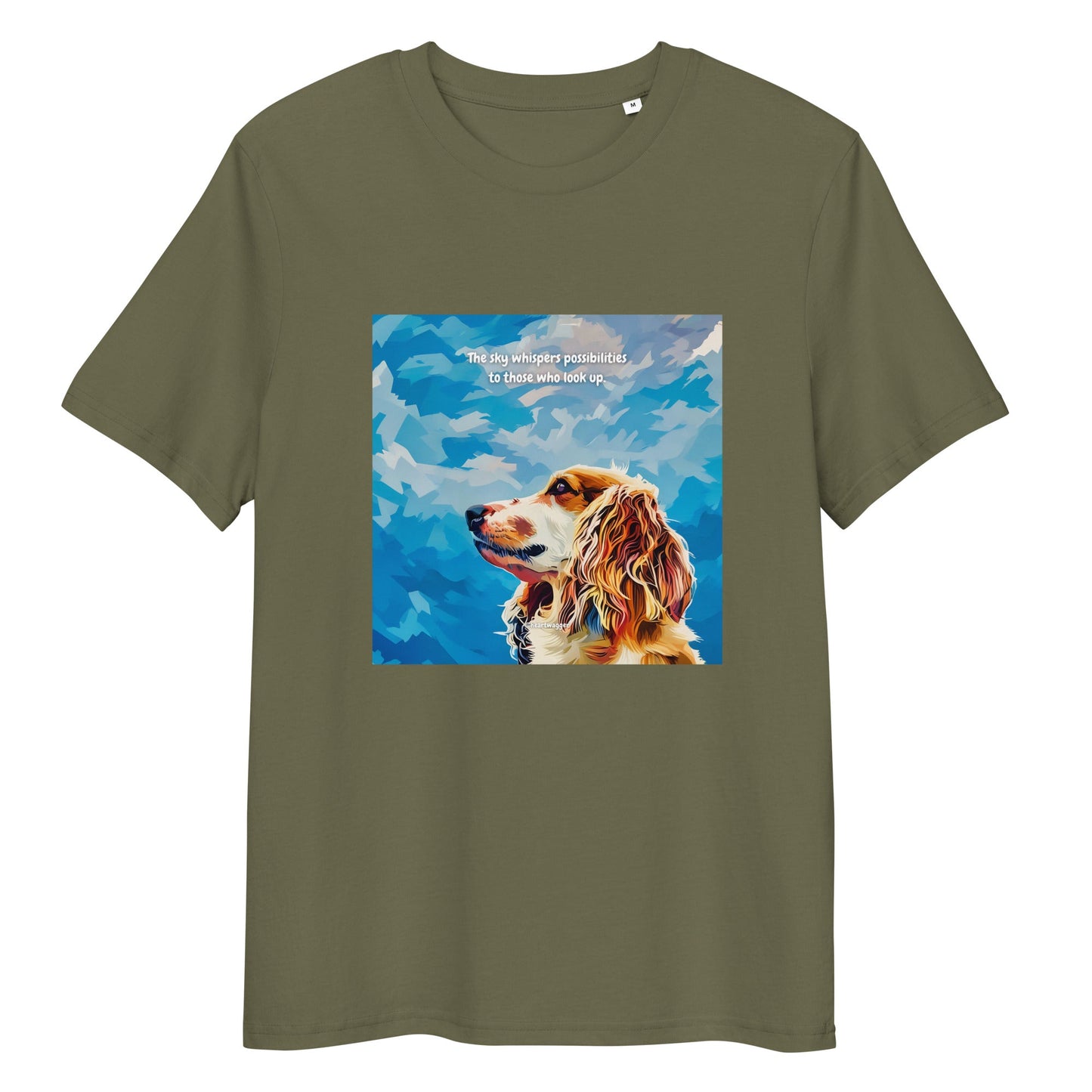 T-Shirt - The sky whispers possibilities to those who look up Khaki