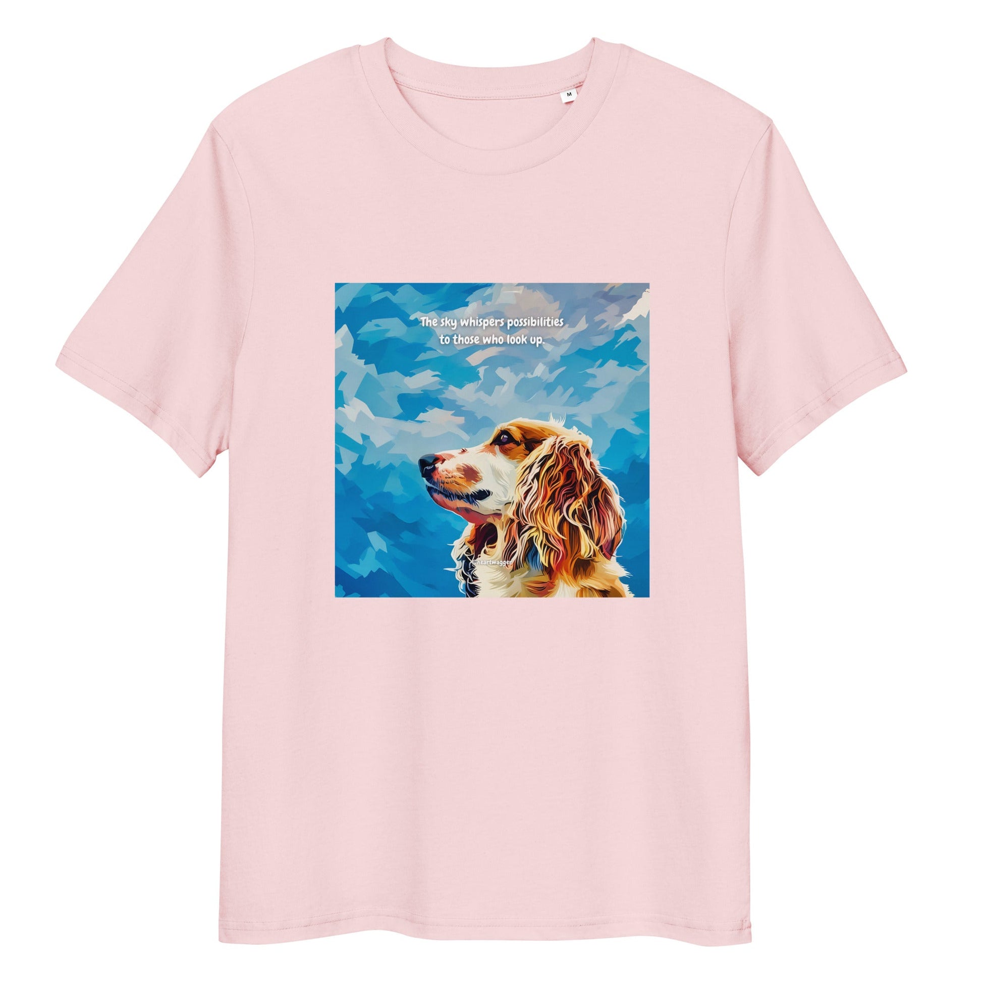 T-Shirt - The sky whispers possibilities to those who look up Cotton Pink