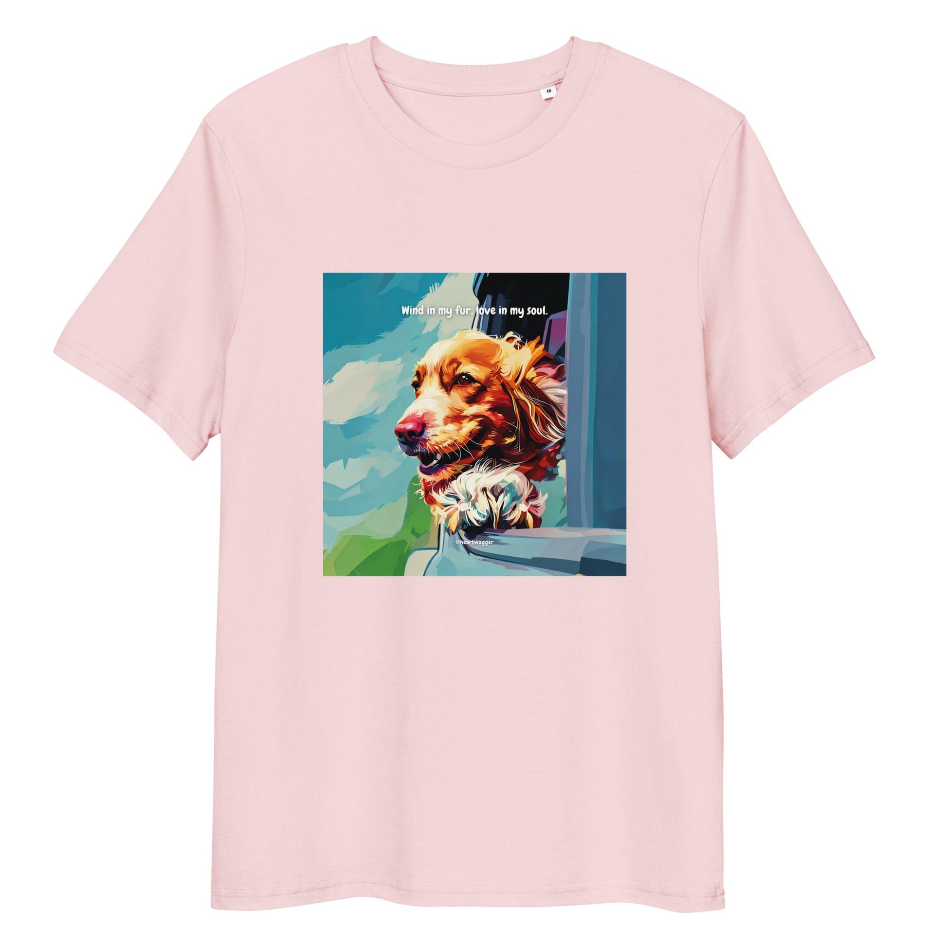 T-Shirt - Wind in my fur, love in my soul Cotton Pink