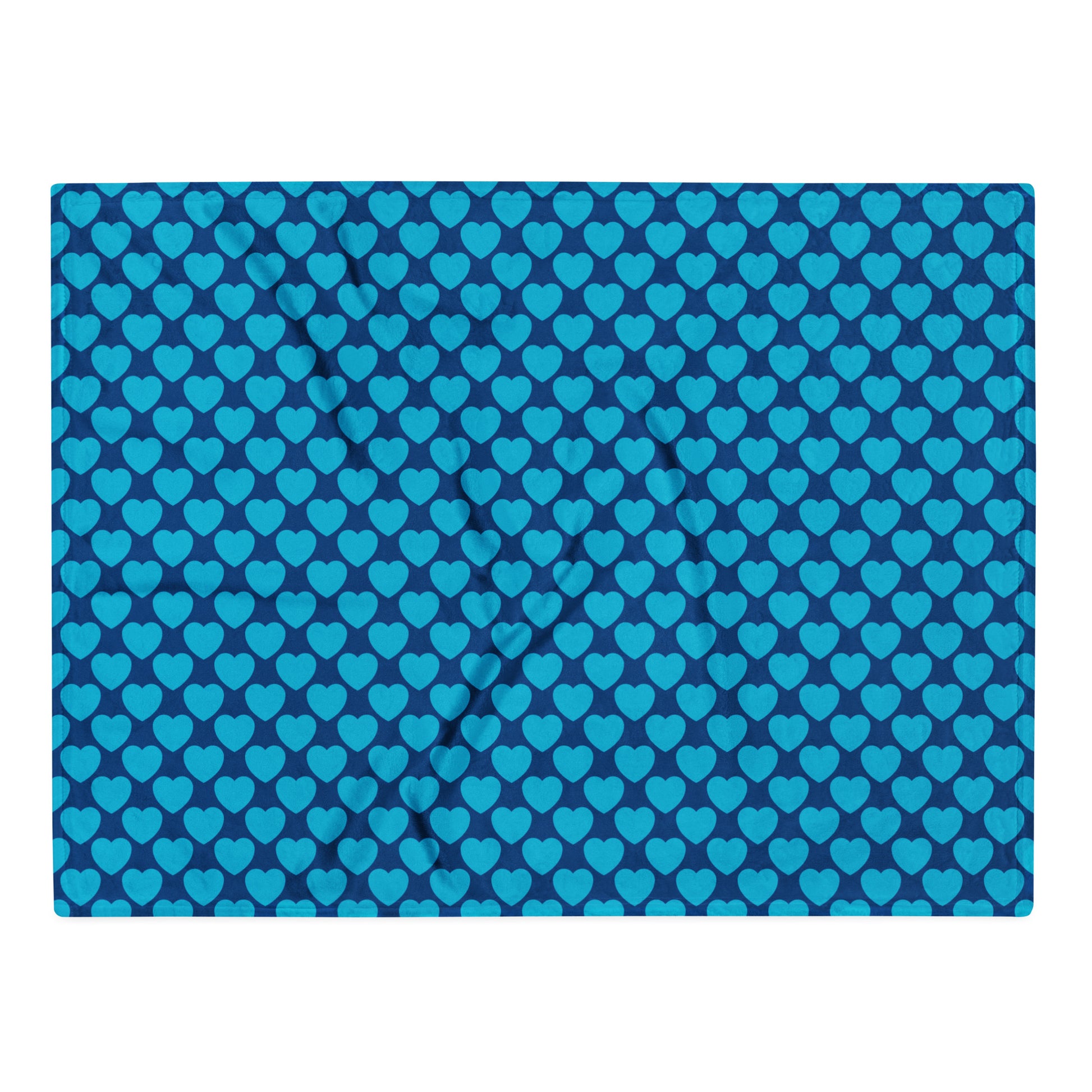 Blanket - ELLIE LOVE blue - Bold heart print Default Title