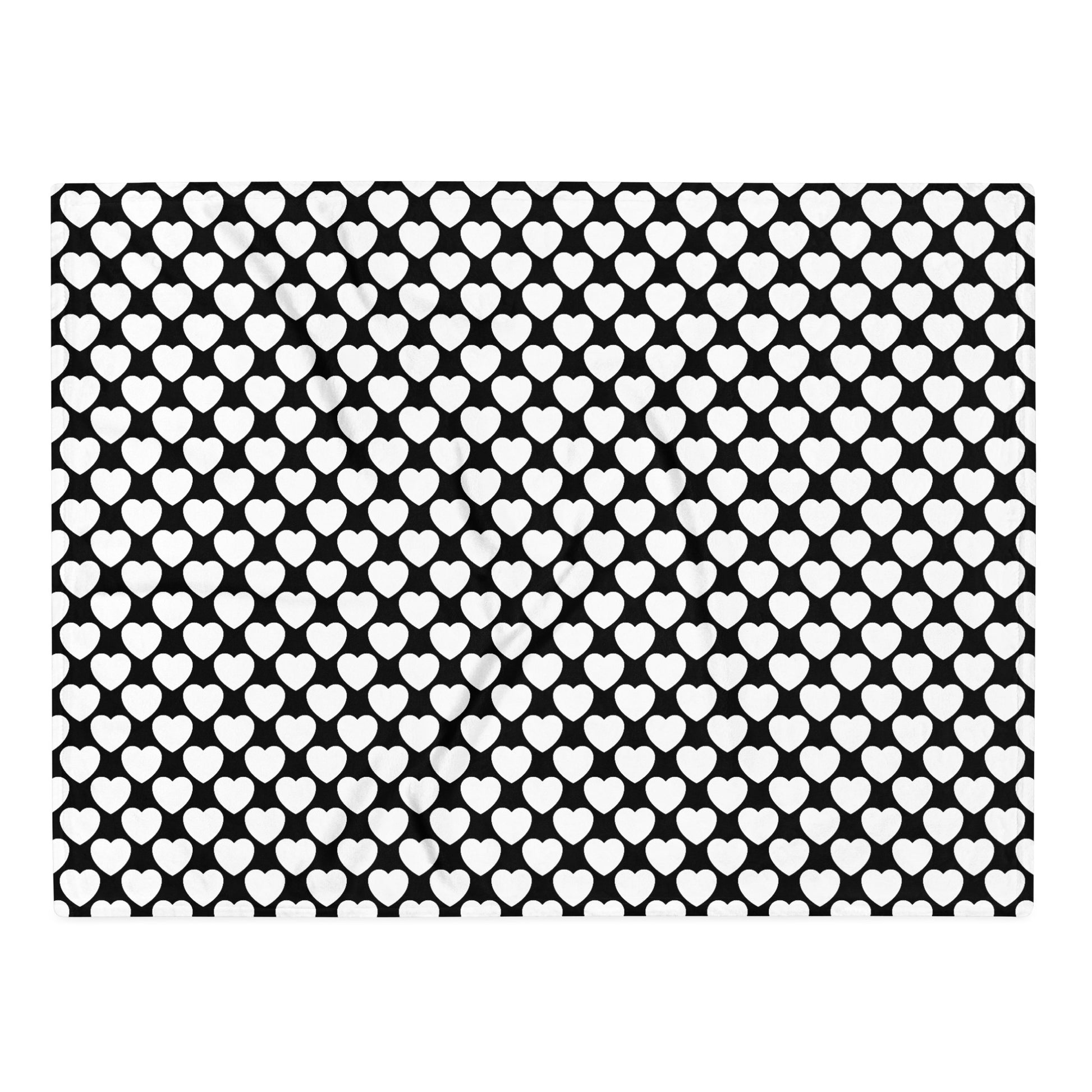 Blanket - ELLIE LOVE black & white - Bold heart print Default Title