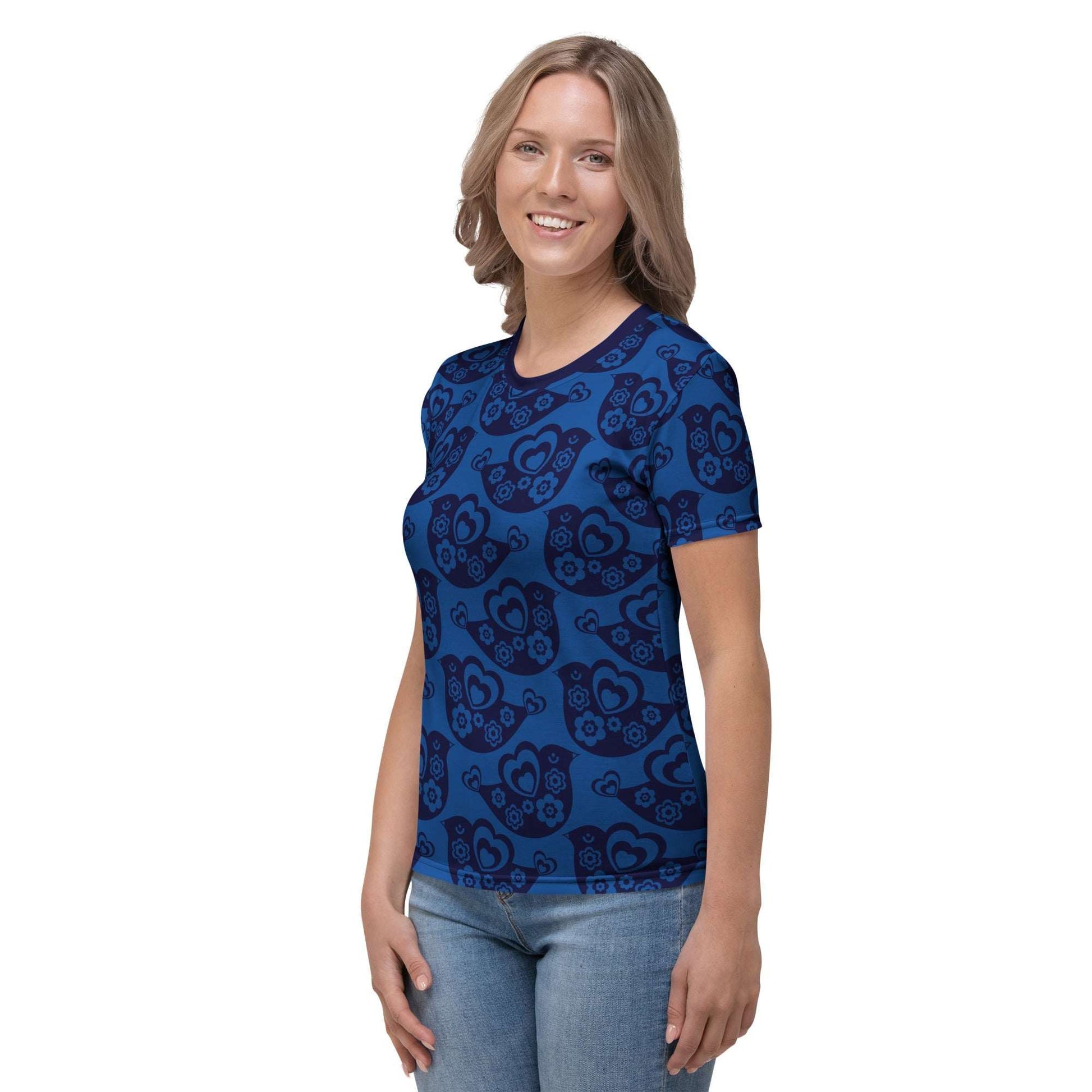 Woman's T-shirt - TWEET LOVE dark blue