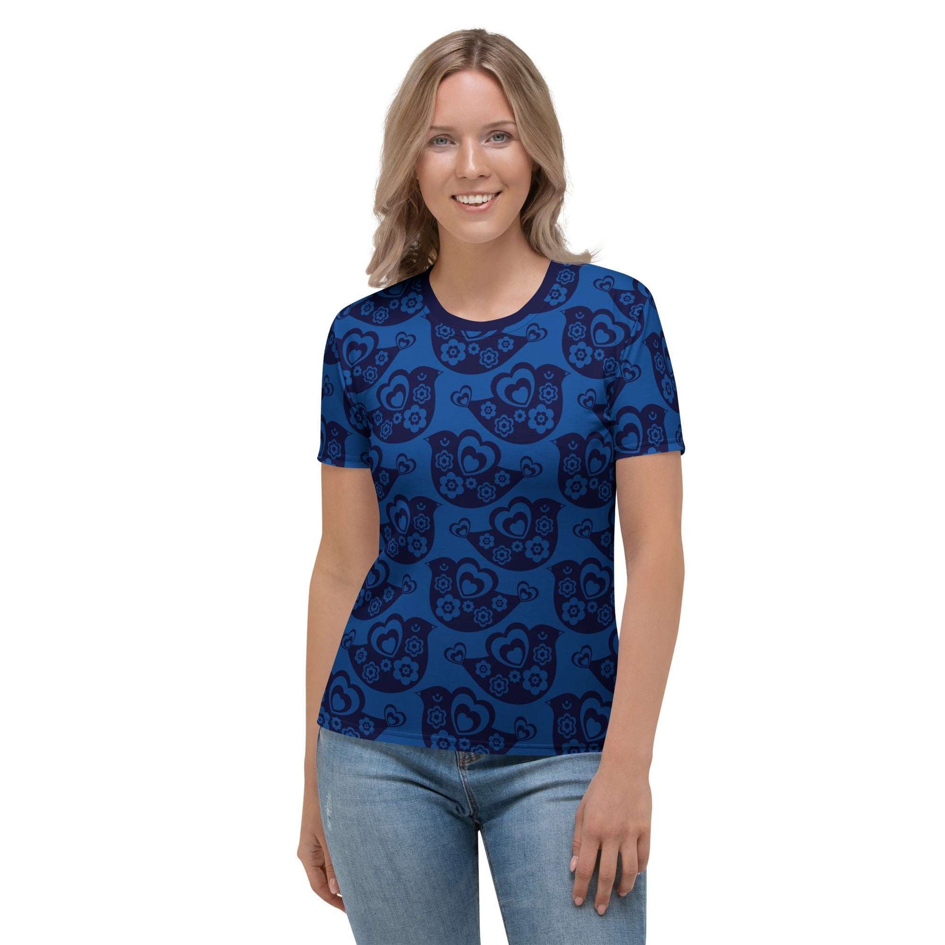 Woman's T-shirt - TWEET LOVE dark blue