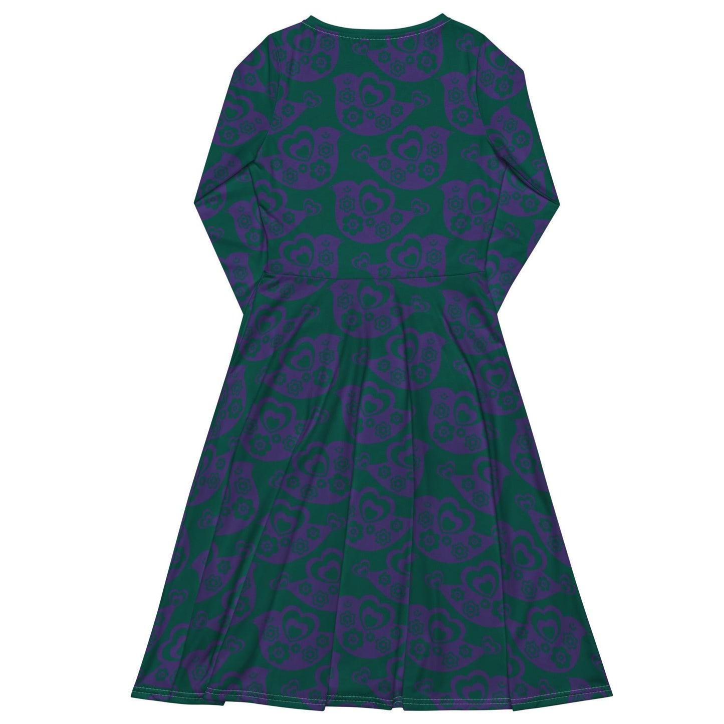 Midi Dress - TWEET LOVE green purple