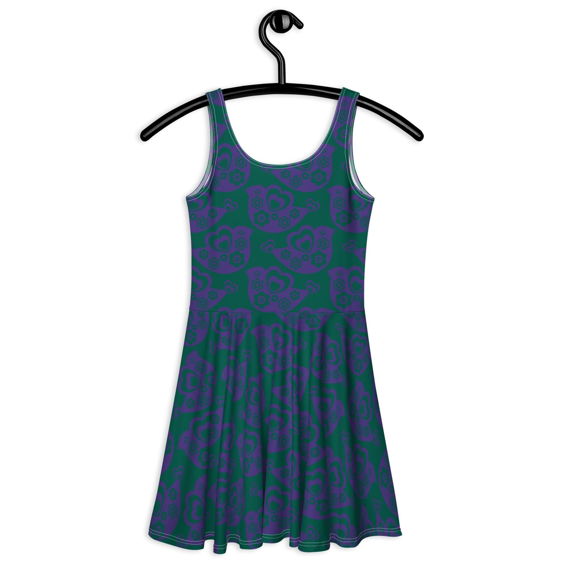 Skater Dress - TWEET LOVE green purple