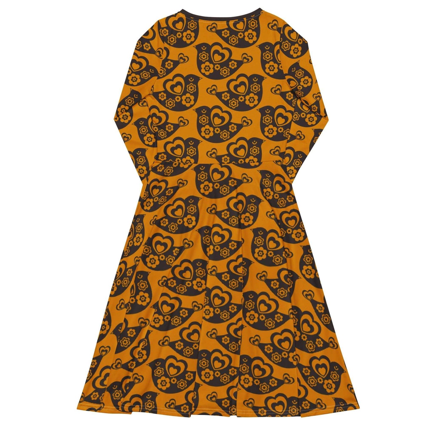 Midi Dress - TWEET LOVE orange brown