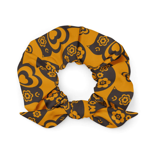 Scrunchie - TWEET LOVE orange brown