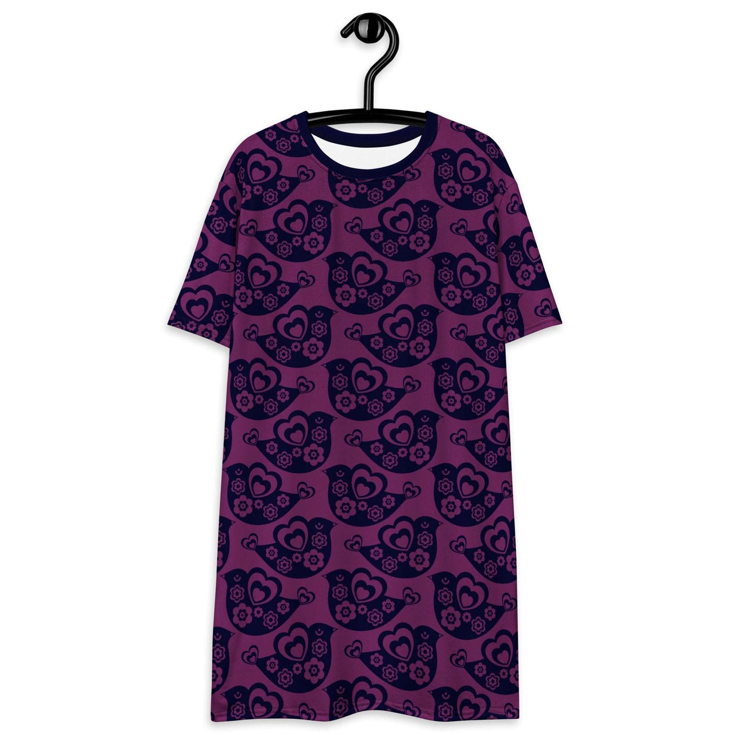 T-Shirt Dress - TWEET LOVE plum
