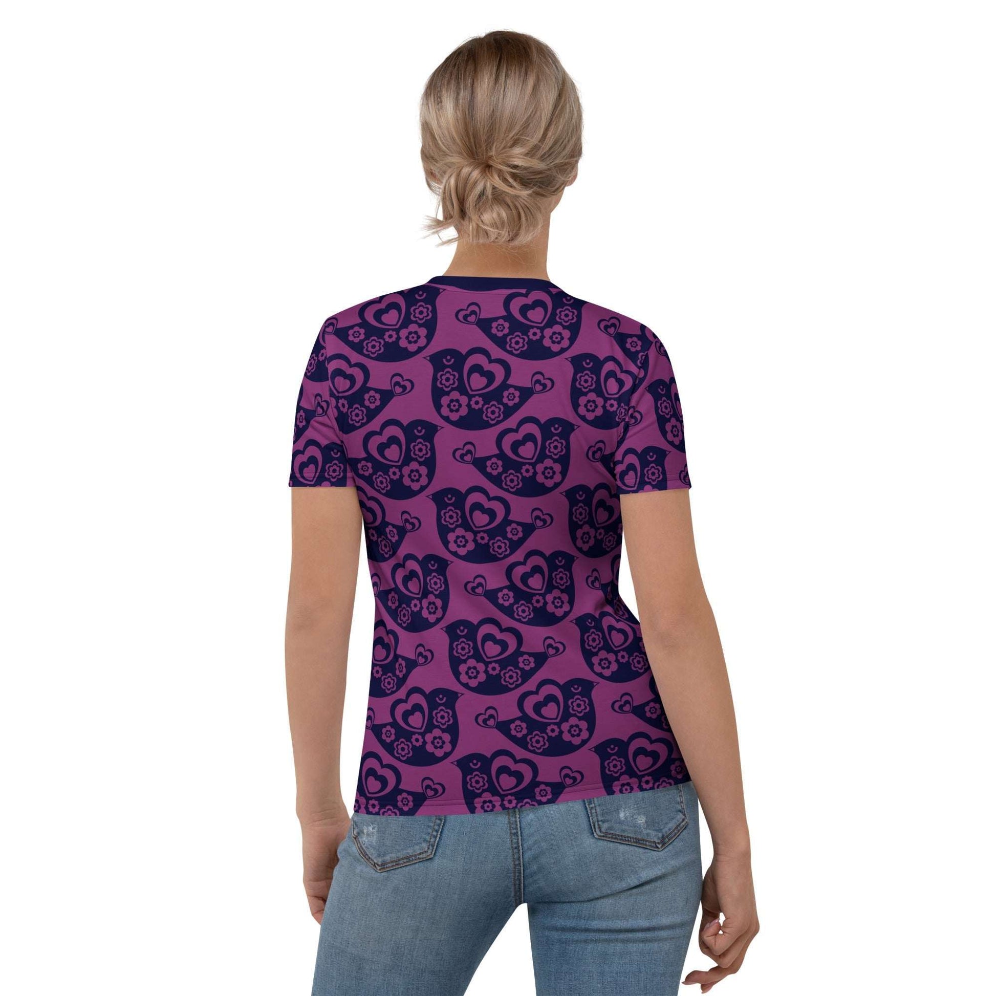 Woman's T-shirt - TWEET LOVE plum