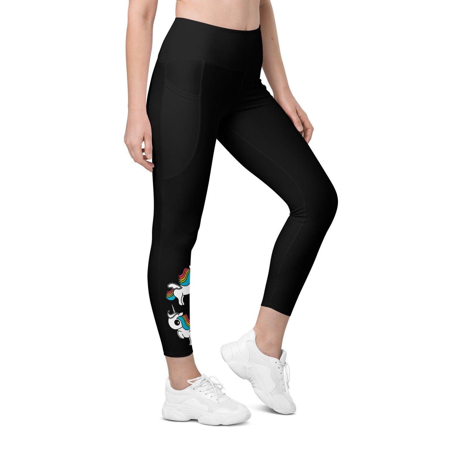 Leggings with pockets - UNIQUE color - Unicorns and rainbows print 6XL
