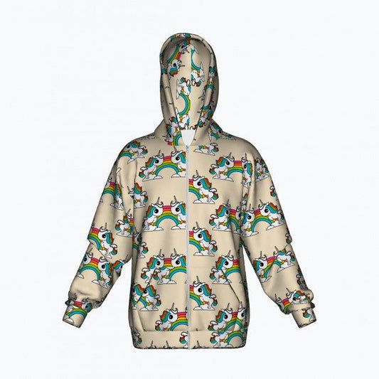 Cotton Zipper Hoodie - UNIQUE light