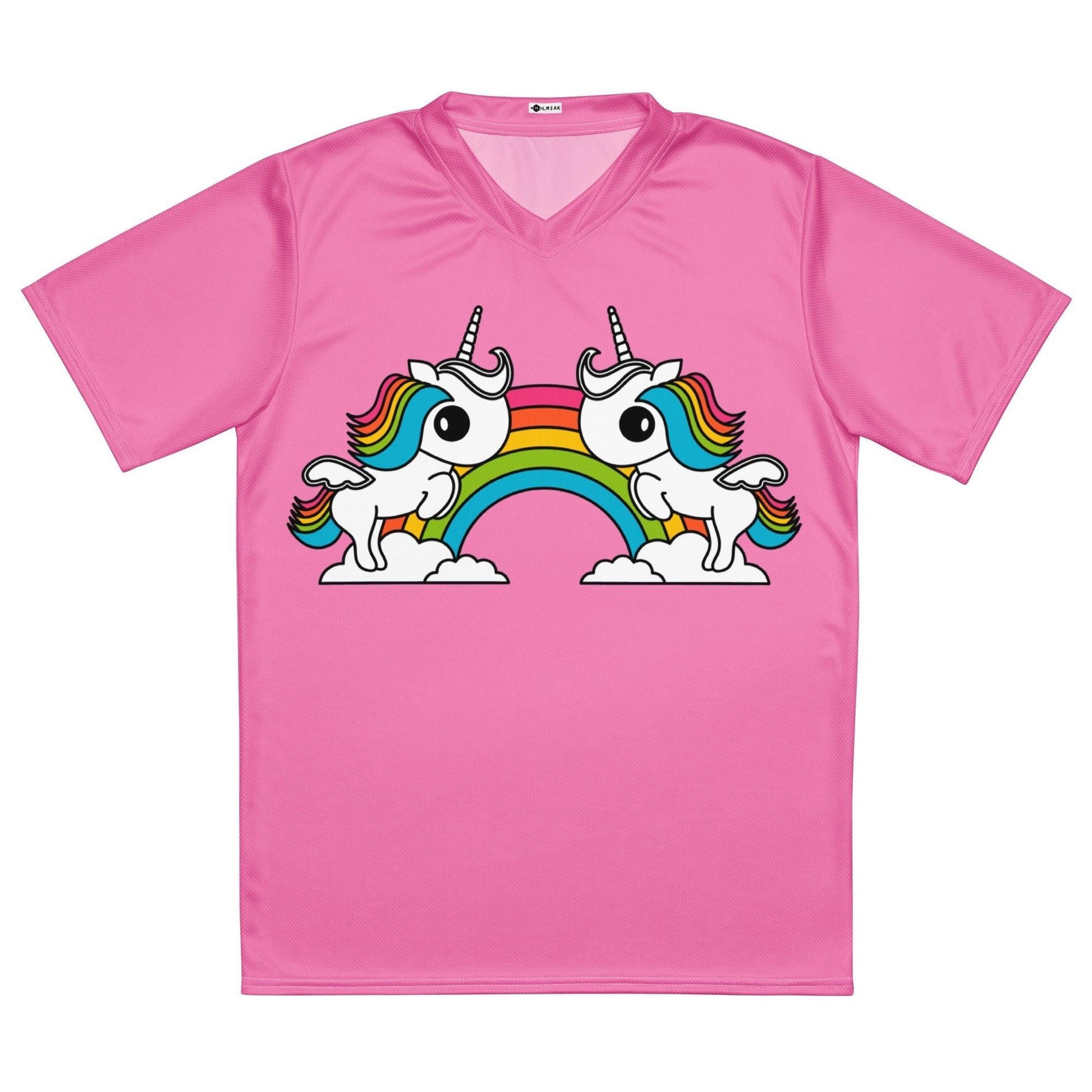 Sports Jersey - UNIQUE pink (unicorns) - Unicorns and rainbows print 6XL