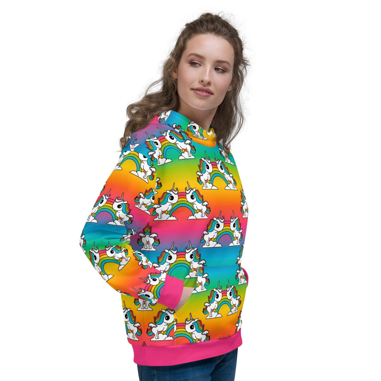Hoodie - UNIQUE rainbow