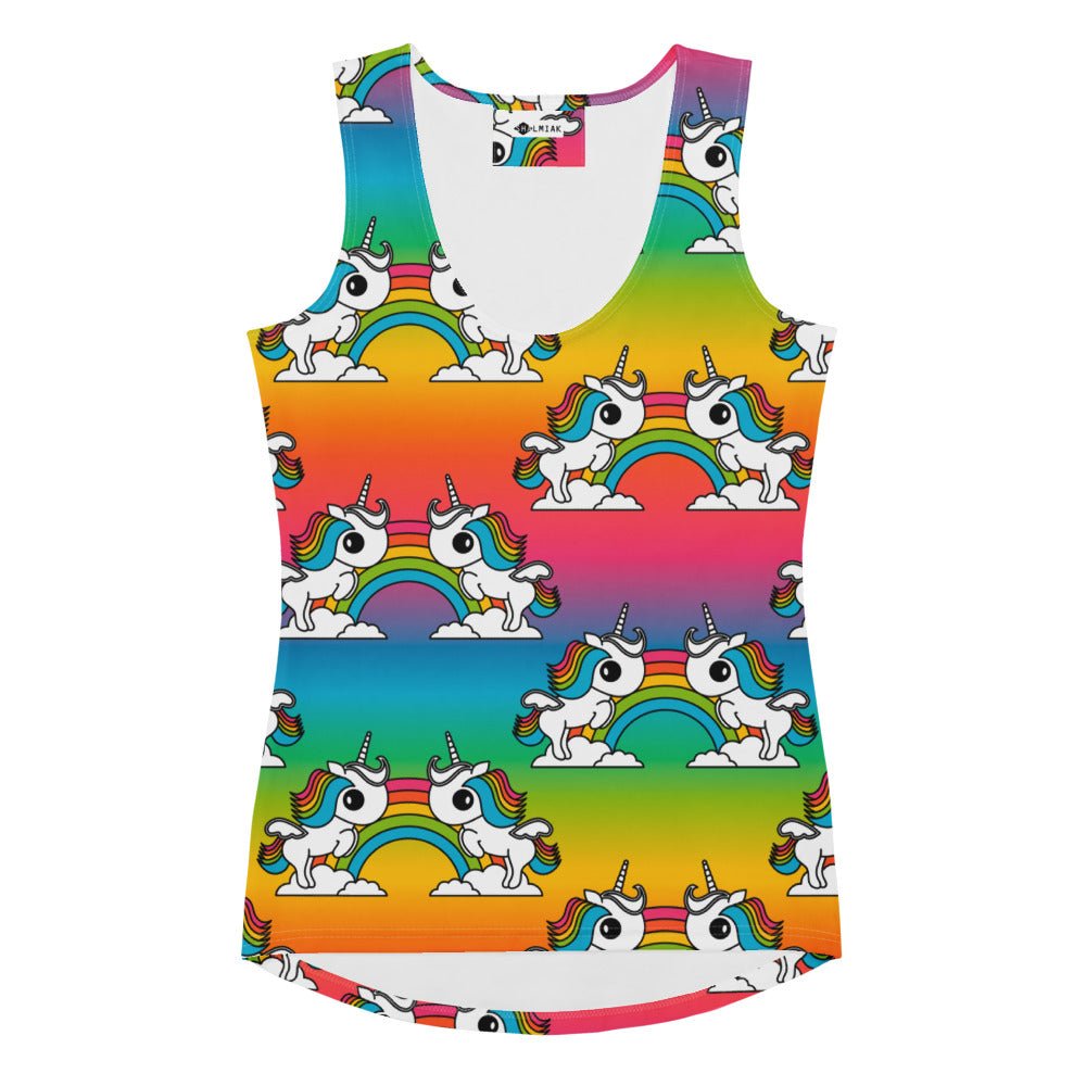 Tank top - UNIQUE rainbow - Unicorns and rainbows print