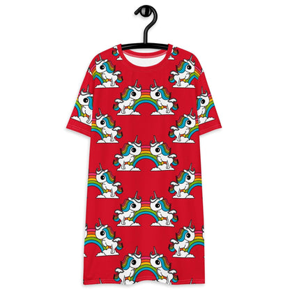 T-Shirt Dress - UNIQUE red