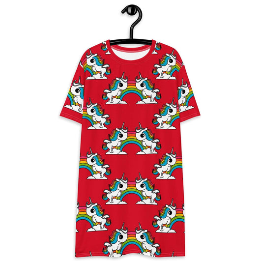 T-Shirt Dress - UNIQUE red