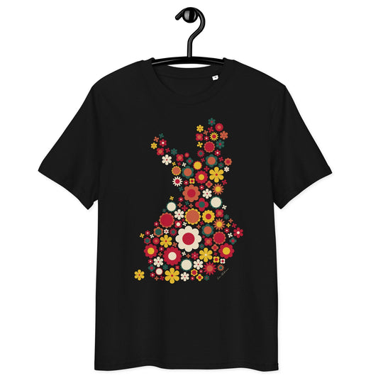 Unisex Organic Cotton T-shirt - FIN BLOOM POP retro | SHALMIAK