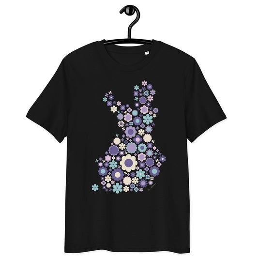 Unisex Organic Cotton T-shirt - FIN BLOOM POP purple | SHALMIAK