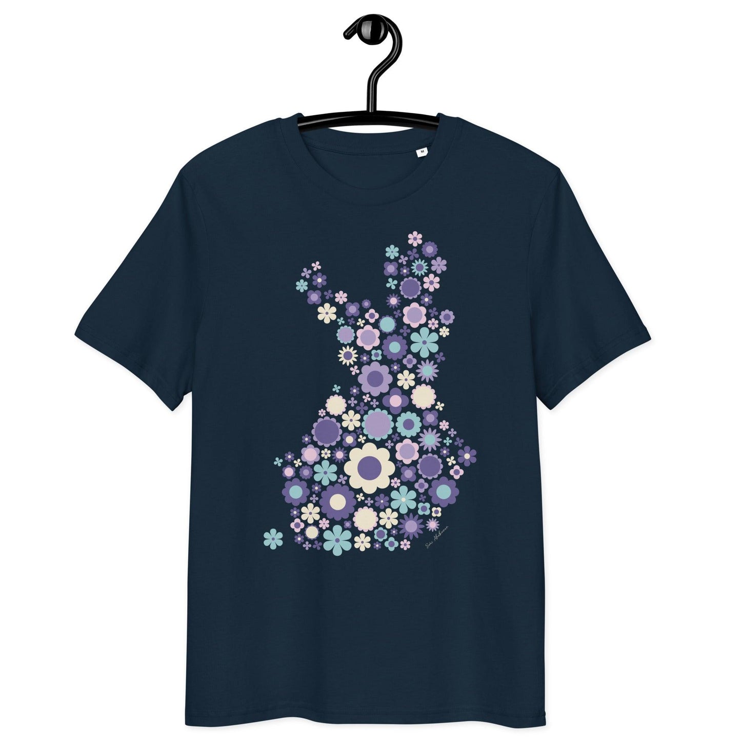 Unisex Organic Cotton T-shirt - FIN BLOOM POP purple | SHALMIAK