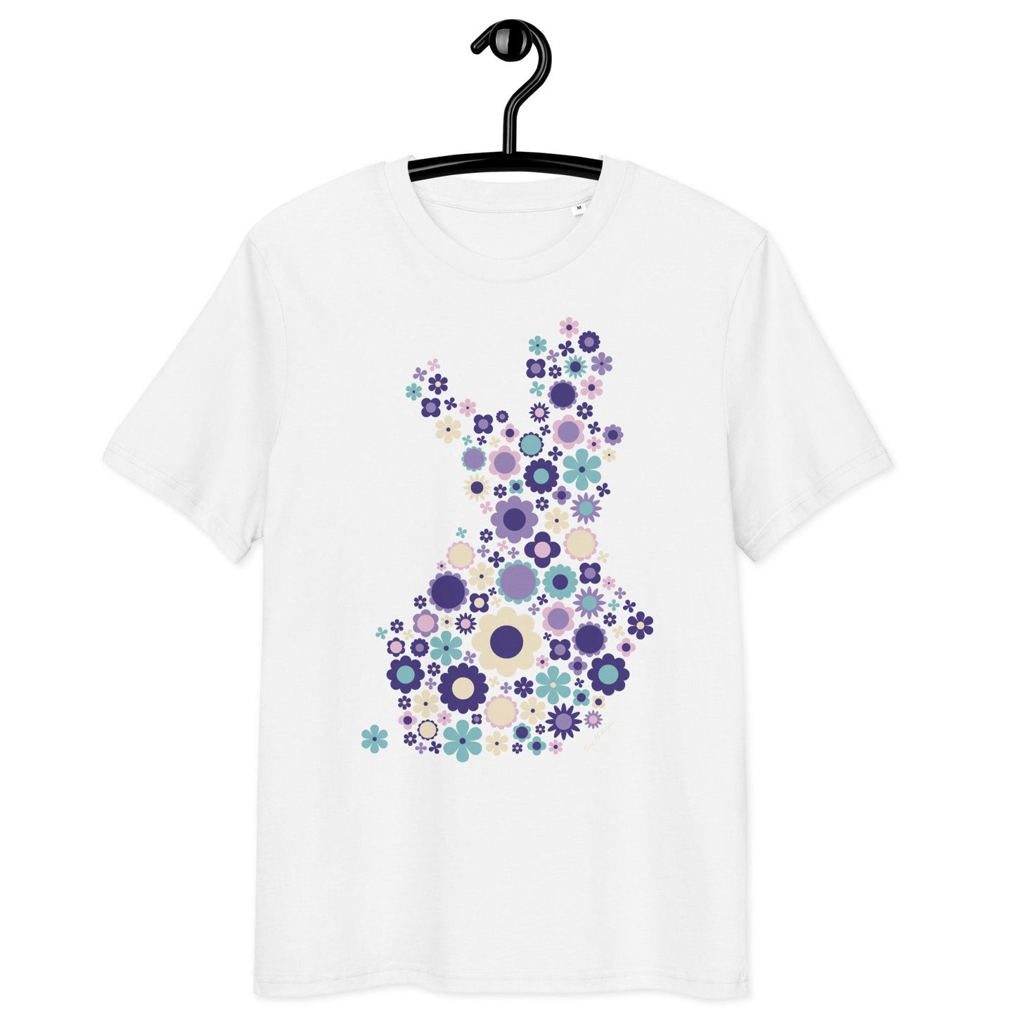 Unisex Organic Cotton T-shirt - FIN BLOOM POP purple | SHALMIAK