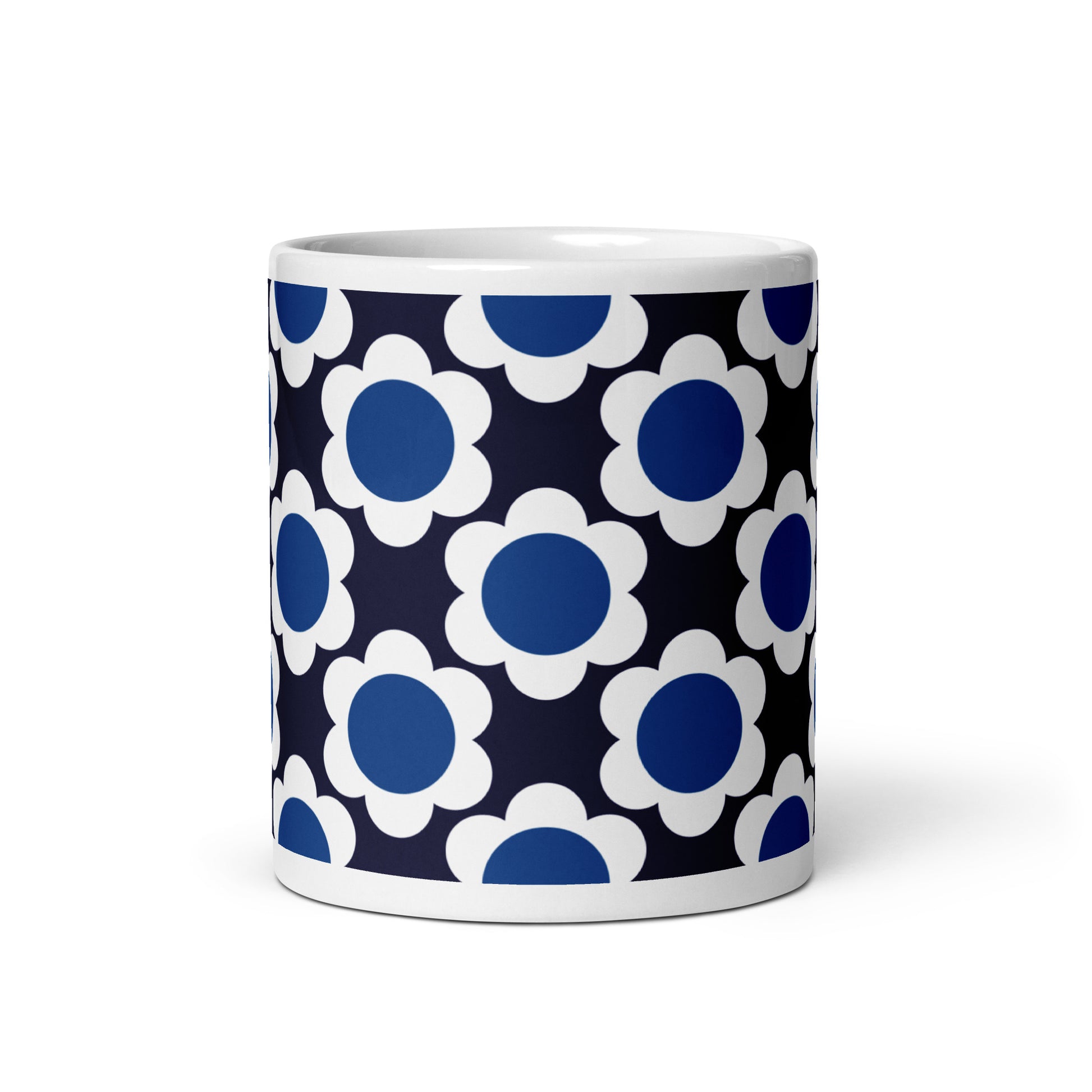 Mug - ELLIE white blue - Classic floral print