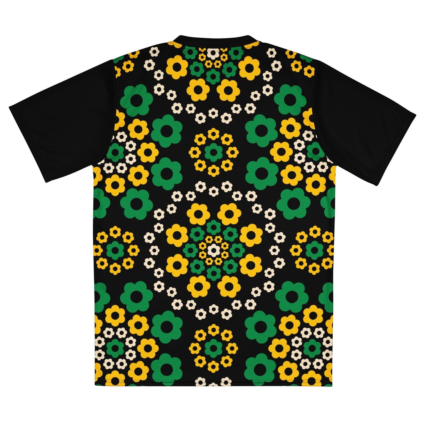 Sports Jersey - YESTERDAY yellow green - Graphic retro floral print
